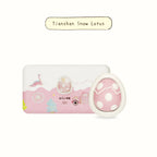 Car diffuser with white dinosaur-style tray and pink egg-shaped scent pod, Tianshan Snow Lotus